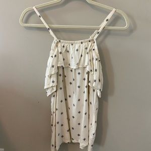 Off the shoulder shirt with straps